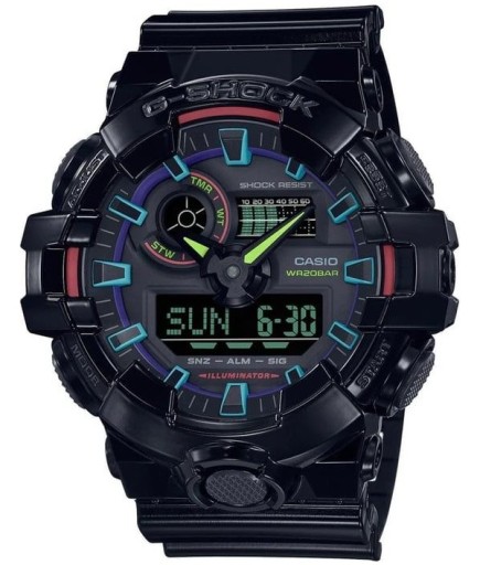 Casio G-Shock GA-700RGB-1ADR Erkek Kol Saati